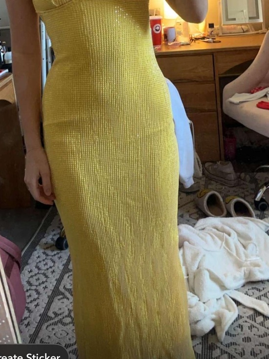 Dresses & Skirts - Yellow Sequin Bodycon Maxi Dress
